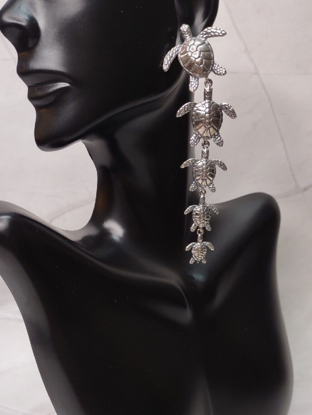 Kabana Sterling Silver Turtle Cascade Dangle Earrings